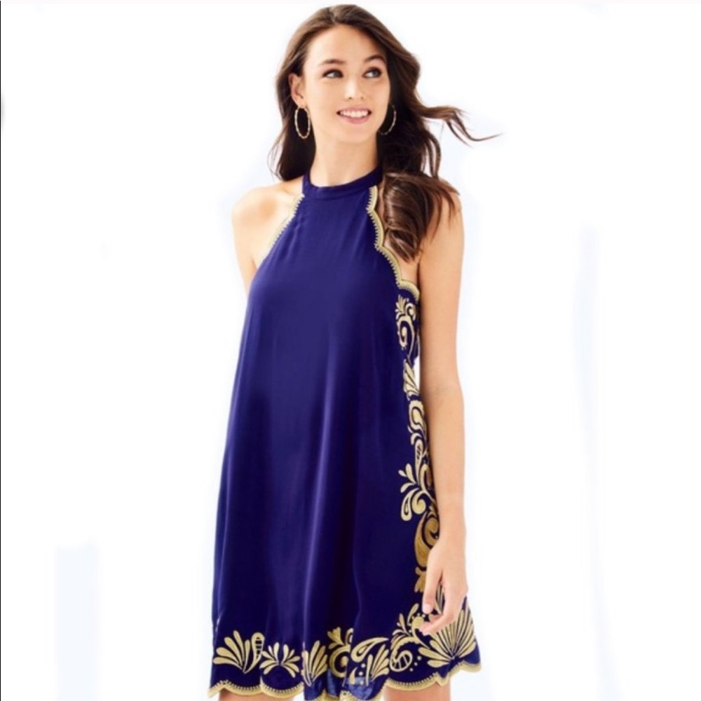 Lilly Pulitzer Quinn Dress Navy Gypset Swirl